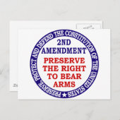 Behoud van het recht op Beer ( tweede amendement ) Briefkaart (Voorkant / Achterkant)