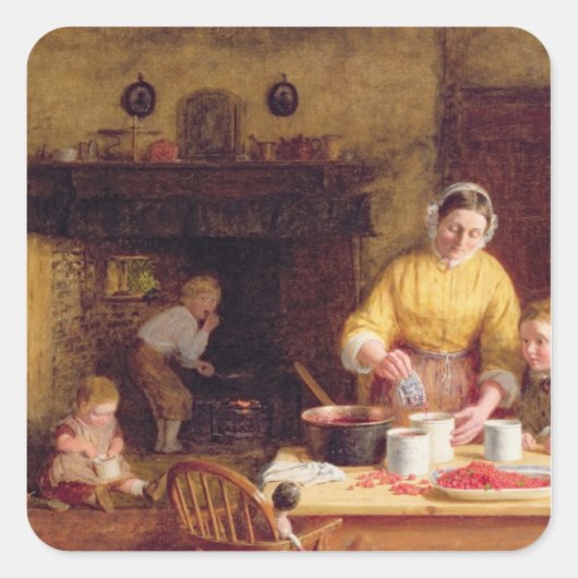 Behoud van jam vierkante sticker (Voorkant)