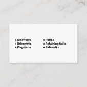 Behoud van Wall Company Visitekaartje (Achterkant)