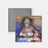 Behoud van wilde dieren magneet (Voorkant / Achterkant)