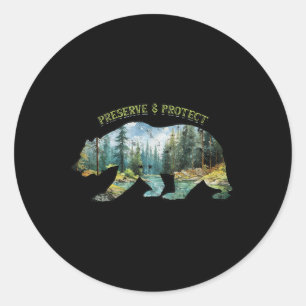 Behoud &versterker; Beschermen - Milieubescherming Ronde Sticker