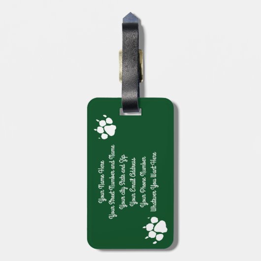 Behouden en beschermd door een Duitse herder Bagagelabel (Achterkant verticaal)