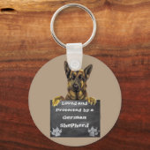 Behouden en beschermd door een Duitse herder Sleutelhanger (Voorkant)