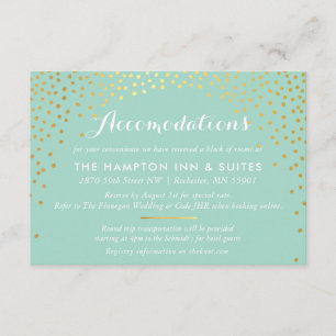 BEHUIZING chique rustieke mini gouden confetti mun Informatiekaartje