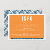 BEHUIZING DETAIL fun bold block donkerblauw sinaas RSVP Kaartje (Voorkant / Achterkant)