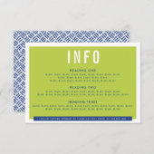 BEHUIZING DETAIL fun bold block limoen koninklijk RSVP Kaartje (Voorkant / Achterkant)