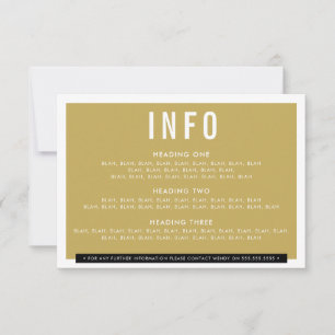 BEHUIZING DETAIL fun bold block modern zwart goud RSVP Kaartje
