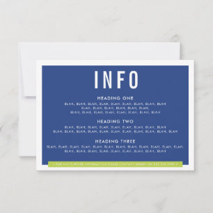 BEHUIZING DETAIL fun bold block royal blue limoen RSVP Kaartje