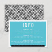 BEHUIZING DETAIL leuk vet blok zwart turquoise RSVP Kaartje (Voorkant / Achterkant)