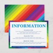 BEHUIZING DETAILS leuke kleurrijke regenboog stree RSVP Kaartje (Voorkant / Achterkant)