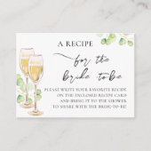 Behuizing Kaart "A RECEPT" voor de bruidsdouche (Voorkant)