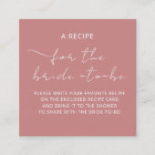 Behuizing Kaart "A RECEPT" voor de bruidsdouche (Voorkant)