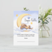 Behuizing Kaart Baby shower Luier Raffle. (Staand voorkant)