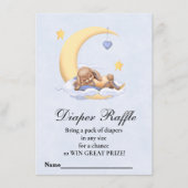 Behuizing Kaart Baby shower Luier Raffle. (Voorkant)