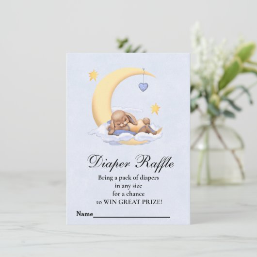 Behuizing Kaart Baby shower Luier Raffle. (Staand voorkant)