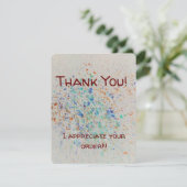 Behuizing kaart-bestelling - Bedankt bericht Informatiekaartje (Staand voorkant)