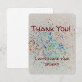 Behuizing kaart-bestelling - Bedankt bericht Informatiekaartje (Voorkant / Achterkant)