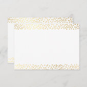 BEHUIZING KAART chique rustieke gouden mini confet (Voorkant / Achterkant)