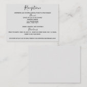 Behuizing Kaart Grijs bruiloft receptie (Voorkant / Achterkant)