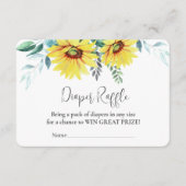 Behuizing Kaart Luier Raffle, Baby shower (Voorkant)