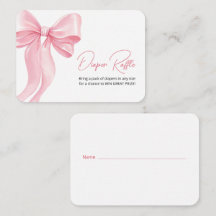 Behuizing Kaart Luier Raffle met delicate boog.