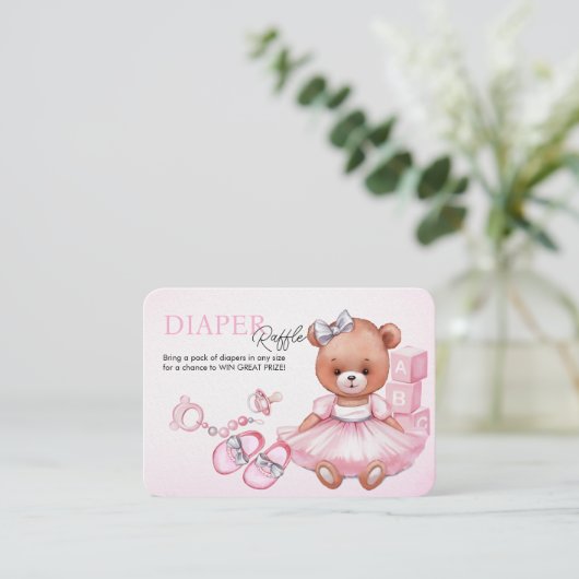 Behuizing Kaart Luier Raffle voor baby shower. (Staand voorkant)