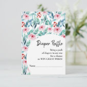 Behuizing Kaart Luier Raffle voor baby shower. (Staand voorkant)