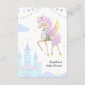 Behuizing Kaart Luier Raffle voor een baby shower. (Achterkant)