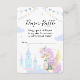 Behuizing Kaart Luier Raffle voor een baby shower.