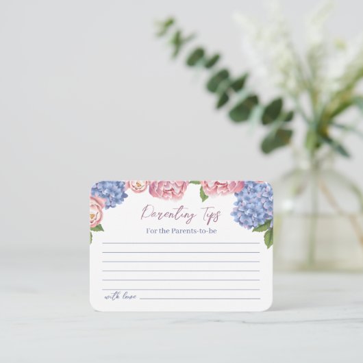 Behuizing Kaart met tips voor ouders. (Staand voorkant)