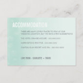 BEHUIZING KAART:: ombre waterverf pastel mint Informatiekaartje (Achterkant)