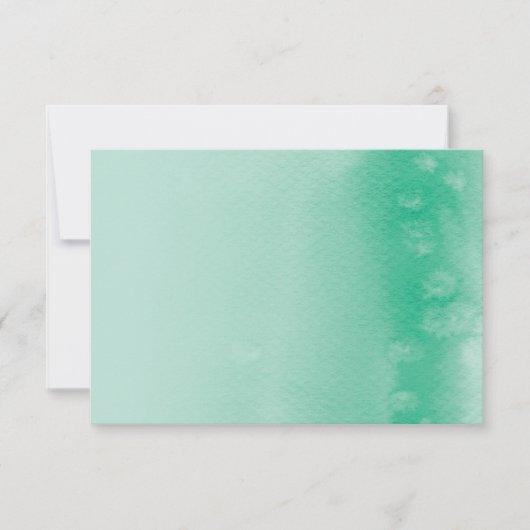 BEHUIZING KAART :: ombre waterverf smaragdgroen (Voorkant)