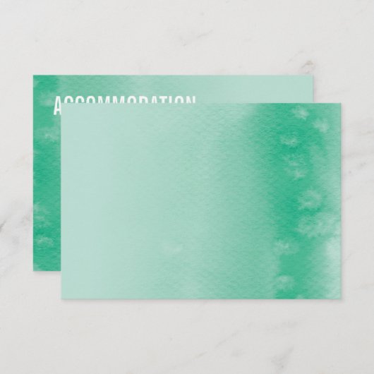 BEHUIZING KAART :: ombre waterverf smaragdgroen (Voorkant / Achterkant)