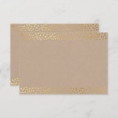 BEHUIZING KAART rustiek goud mini confetti kraft (Voorkant / Achterkant)