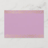 BEHUIZING KAART rustiek goud mini confetti paarse (Voorkant)