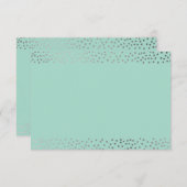BEHUIZING KAART rustiek mini zilver confetti mint (Voorkant / Achterkant)