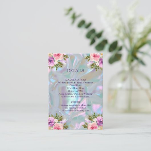 Behuizing Kaarten Faux Moeder van Pearl (Staand voorkant)