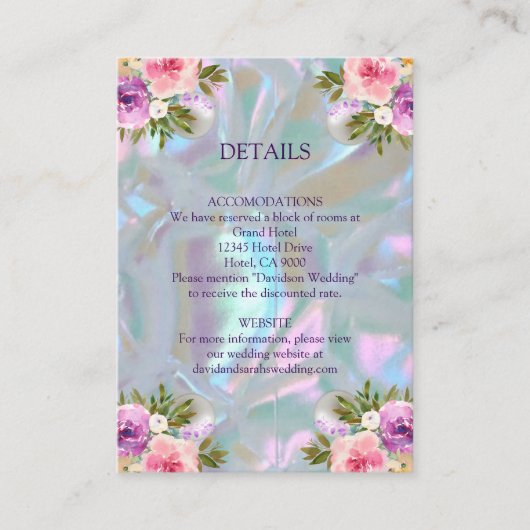 Behuizing Kaarten Faux Moeder van Pearl (Voorkant)