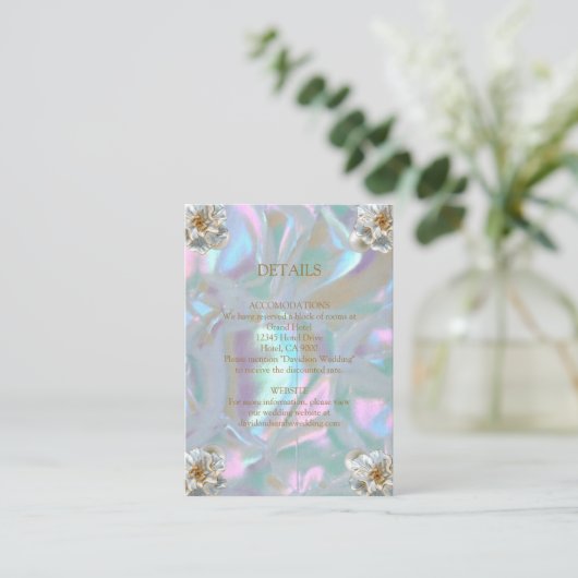 Behuizing Kaarten Faux Moeder van Pearl (Staand voorkant)