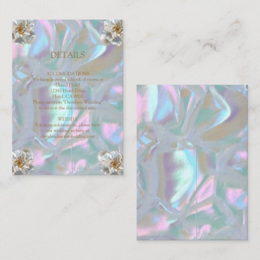 Behuizing Kaarten Faux Moeder van Pearl (Voorkant / Achterkant)