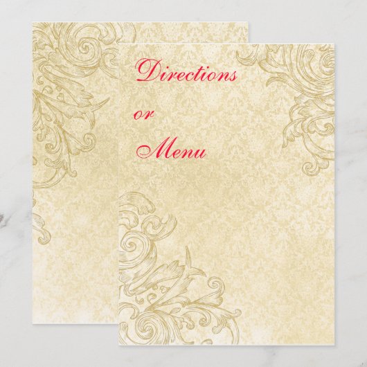 behuizing of menuKaart Kaart (Voorkant / Achterkant)