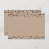 BEHUIZING rustiek goud mini confetti kraft zwart Informatiekaartje (Voorkant / Achterkant)