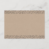 BEHUIZING rustiek goud mini confetti kraft zwart Informatiekaartje (Achterkant)