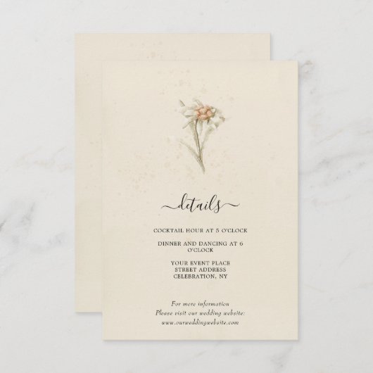  behuizing voor de Waterverf van wilde bloemen Informatiekaartje (Voorkant / Achterkant)