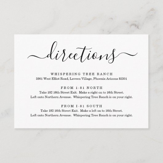 Behuizingskaart - Eenvoudig Informatiekaartje (Voorkant)