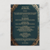 Behuizingskaart met kleine gestippelde ontwerpbloe informatiekaartje (Voorkant)