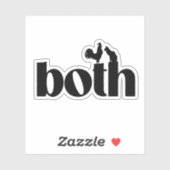 Beide biseksueel sticker (Vel)