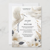 Beide Feather Rustieke Aziatische Sky Cloud Crane  Kaart (Voorkant)