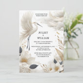 Beide Feather Rustieke Aziatische Sky Cloud Crane  Kaart (Staand voorkant)