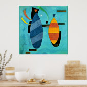 Beide gestreept door Kandinsky Poster (Keuken)